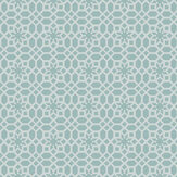 Star Trellis Wallpaper - Soft Blue - by Royal Horticultural Society