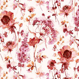 Revestimiento mural Watercolour Floral Mural - Rojo/rosa - de Art for the home