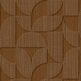 Striped Geometric Wallpaper - Chestnut - by Eijffinger. Click for more details and a description.