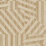 Stripe Shape Overlay Wallpaper - Natural/ Gold - by Eijffinger