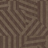 Stripe Shape Overlay Wallpaper - Chocolate Shimmer - by Eijffinger