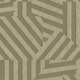 Stripe Shape Overlay Wallpaper - Olive Shimmer - by Eijffinger