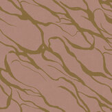 Tidal Drift Wallpaper - Pink/ Gold - by Eijffinger