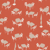 Papel pintado Terraceo - Rojo - de Tres Tintas. Haz clic para obtener más detalles y una descripción.