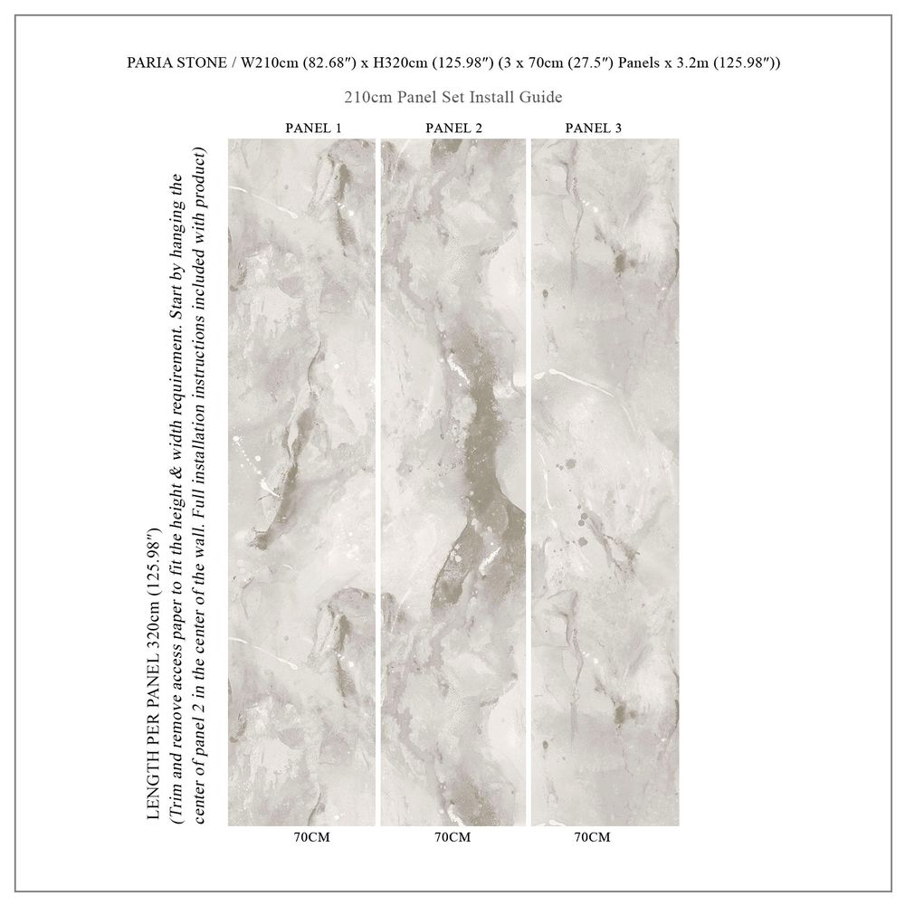 Paria Mural - Stone - by 17 Patterns