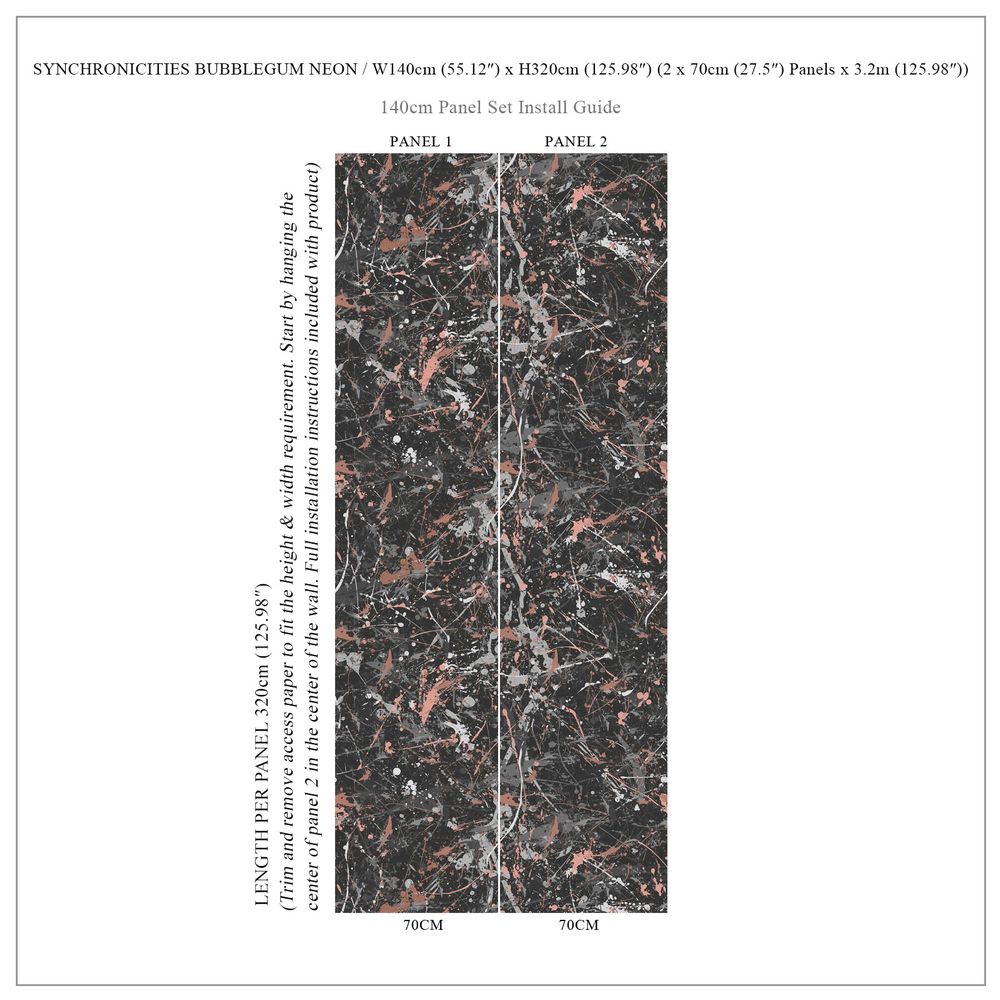 Synchronicities Mural - Bubblegum Neon - by 17 Patterns