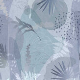 Panoramique Abstract Leaf Mural - Indigo - Art for the home