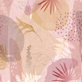 Panoramique Abstract Leaf Mural - Rose - Art for the home
