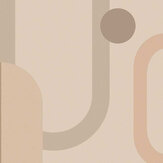 Panoramique Oval Geo Pop Mural - Neutre - Art for the home
