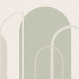 Panoramique Linear Arch Mural - Sauge - Art for the home