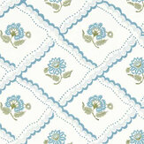 Fairdown Wallpaper - Wedgwood / Willow - by Sanderson. Click for more details and a description.