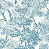 Tapestry Trees Wallpaper - Pottery Blue - by Sanderson. Click for more details and a description.