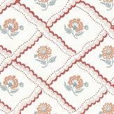 Fairdown Wallpaper - Berry / Sandstone - by Sanderson. Click for more details and a description.