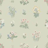 Ängsflora Wallpaper - Sage - by Boråstapeter