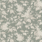 Syren Wallpaper - Dark Green - by Boråstapeter
