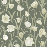 La Belle Epoque Wallpaper - Green - by Boråstapeter