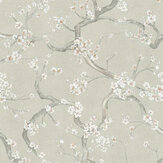 Spanish Cherry Wallpaper - Greige - by Metropolitan Stories