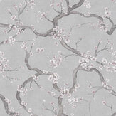Spanish Cherry Wallpaper - Grey - by Metropolitan Stories