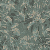 Cloudy Forest Wallpaper - Teal - by Metropolitan Stories