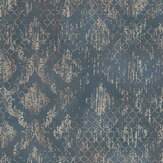 Versailles Damask Wallpaper - Dark Blue - by Metropolitan Stories