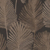 Madeira Leaves Wallpaper - Charcoal - by Metropolitan Stories