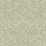 Strawberry Thief Wallpaper - Sage - by William Morris at Home
