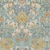 Fleurmont Wallpaper - Aqua / Multi - by Albany