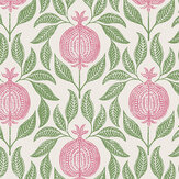 Apple of Grenada  Wallpaper - Pink & Green - by Graham & Brown