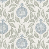 Papier peint Apple of Grenada  - Bleu ciel et vert - Graham & Brown