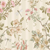 Camberley Wallpaper - Cream / Coral - by Albany. Click for more details and a description.