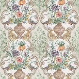 Papier peint Sundara - Lin / corail - Osborne & Little