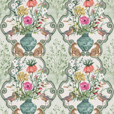 Papier peint Sundara - Sauge / rose - Osborne & Little