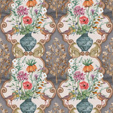Papier peint Sundara - Charbon de bois / châtaigne - Osborne & Little