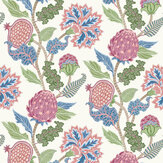Papier peint Cynara - Framboise / cobalt - Osborne & Little