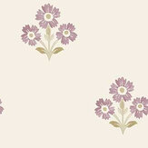 Isadora Wallpaper - Neutral /  Mulberry - by Albany