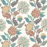 Papier peint Cynara - Châtaigne / eucalyptus - Osborne & Little