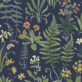 Papier peint Oshibana  - Bleu - Graham & Brown