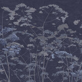 Flower Press Mural - Indigo  - by Graham & Brown