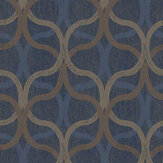 Refine Geo Wallpaper - Navy - by Boutique. Click for more details and a description.