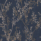 Breeze Sprig Wallpaper - Blue - by Boutique