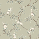 Papier peint Floral Tree - Sauge - Boråstapeter. Cliquez pour en savoir plus et lire la description.