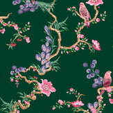 Birds & Berries Wallpaper - Emerald - by Cath Kidston 