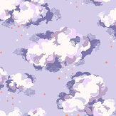 Silver Linings Wallpaper - Violet - by Cath Kidston 