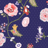 Catnip Wallpaper - Navy - by Cath Kidston 