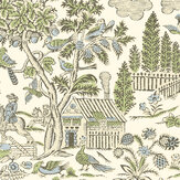 Home Park Wallpaper - Soft Green/ Blue - by G P & J Baker