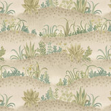 Garden Tapestry Wallpaper - Soft Blue/ Green - by G P & J Baker