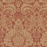 Queen's Damask Wallpaper - Old Red - by G P & J Baker