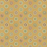 Court Buttons Wallpaper - Ochre - by G P & J Baker