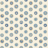 Court Buttons Wallpaper - Blue - by G P & J Baker
