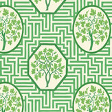 Royal Maze Wallpaper - Royal Green - by G P & J Baker